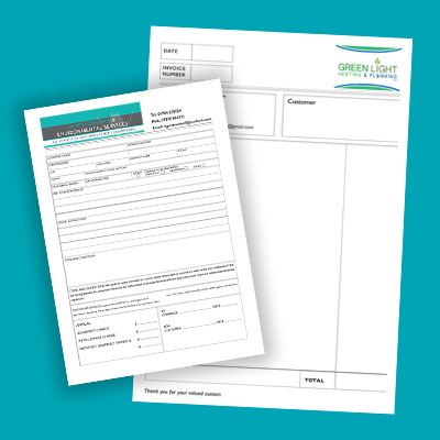 NCR invoice pads