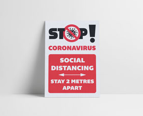 social distancing signage